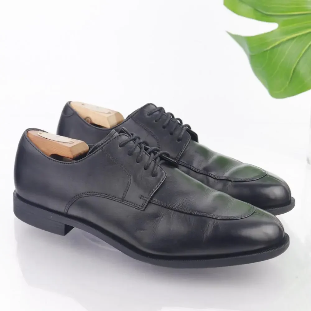 Cole Haan Mens Oxfords Size 10 M Black Leather Split Apron Toe Derby Dress Shoes